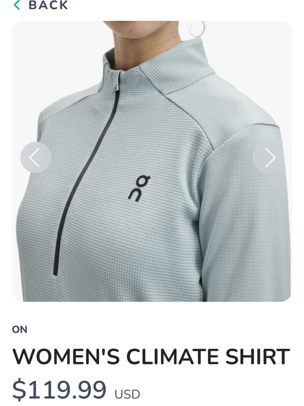 On Running Light Blue Quarter-Zip Pullover